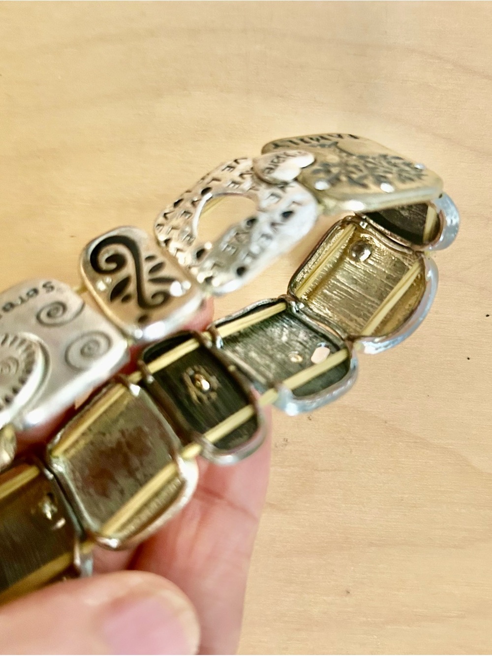 Source Unknown Silver-Tone Inspirational Charm Stretch Bracelet - Picture 6 of 8